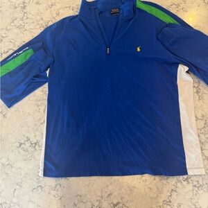 Like New Polo Ralph Lauren Blue Pima Soft Touch 1/4 Zip Shirt